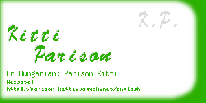 kitti parison business card